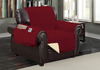 Reversible Quilted Furniture Protector Slipcover - 2 Pockets for Magazines, Newspapers, Remotes - Machine Washable 