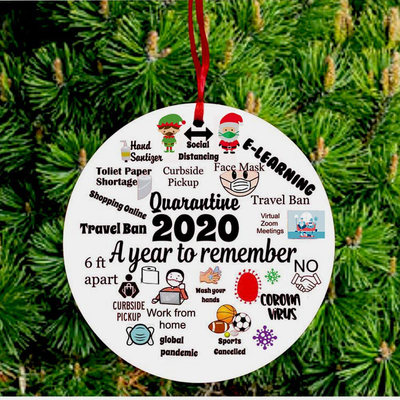 Christmas Ornaments Xmas Tree Decorations Ceramics Crafts Hanging Ornaments a Year to Remember