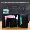 Credit Card Holder Slim Wallet Front Pocket Protector Pop up Design Aluminum Up to Hold 7 Cards （Carbon Fiber Black）