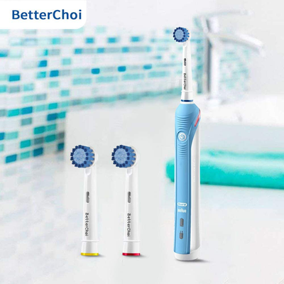 8pcs Sensitive Gum Care Replacement Brush Heads Compatible with Oral b Braun Electric Toothbrush. Soft Bristle for Superior and Gentle Clean.