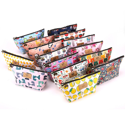Toiletry Bag, Frcolor Multifunction Makeup Bag Purse Organizer Cartoon Cosmetic Pouch Waterproof Travel Cosmetic Case for Women Girls Teenagers (Happy Camping)