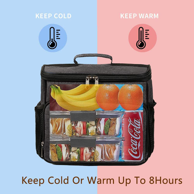 Adult Lunch Boxes For Men Heavy Duty Insulated Freezable Lunch Bags For Women Work Large Hard Lunch Pail As Thermal Thermos Tote Cooler (Navy 1)