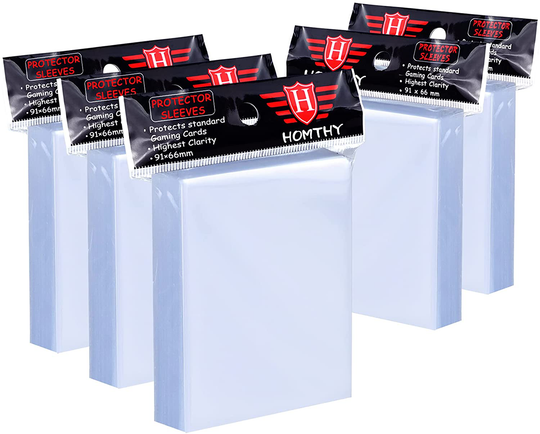 500 Counts Card Sleeves Toploaders for Trading Card, Soft Clear Baseball Card Sleeves Fit for Stardard Cards, Football Card, Sports Cards, MTG, Yugioh