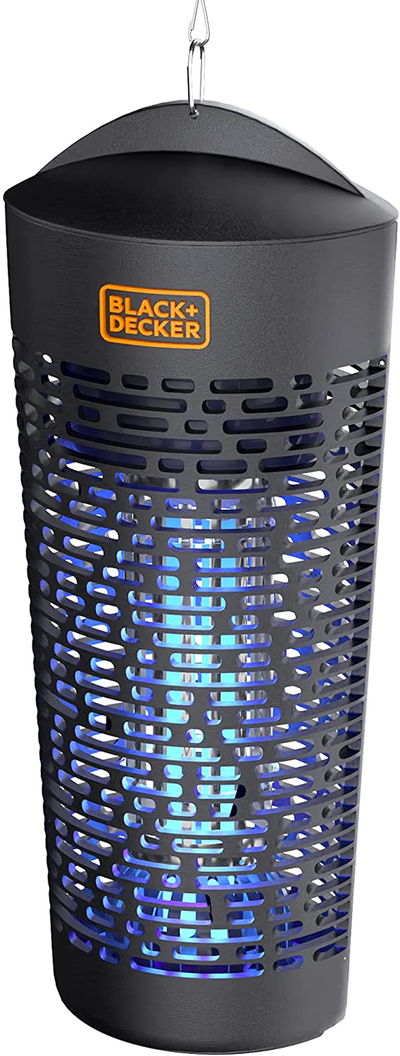 BLACK+DECKER Outdoor Electric UV & Killer for Flies, Mosquitoes, Gnats & Other Small to Large Flying Pests Half Acre Coverage for Home, Deck, Garden, Patio, Camping & More