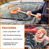 Homeflowz Car Wash Mop Kit [10PC] - Car Wash Brush with Long Handle - 62'' Stainless Steel Pole - Scratch Free Chenille Microfiber Car wash Brush Mitt - Car Mop Washing Kit for RV Cars and Bus