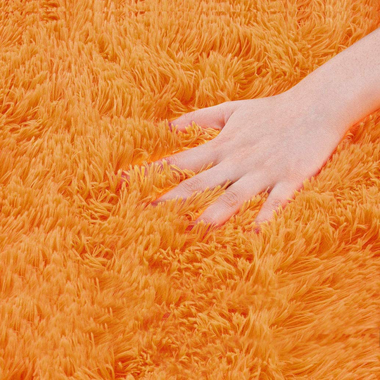 BOYASEN Ultra Soft Indoor Modern Area Rugs Fluffy Living Room Carpets for Children Bedroom Home Decor Nursery Rug (4 x 5 ft, Dark Blue Square)