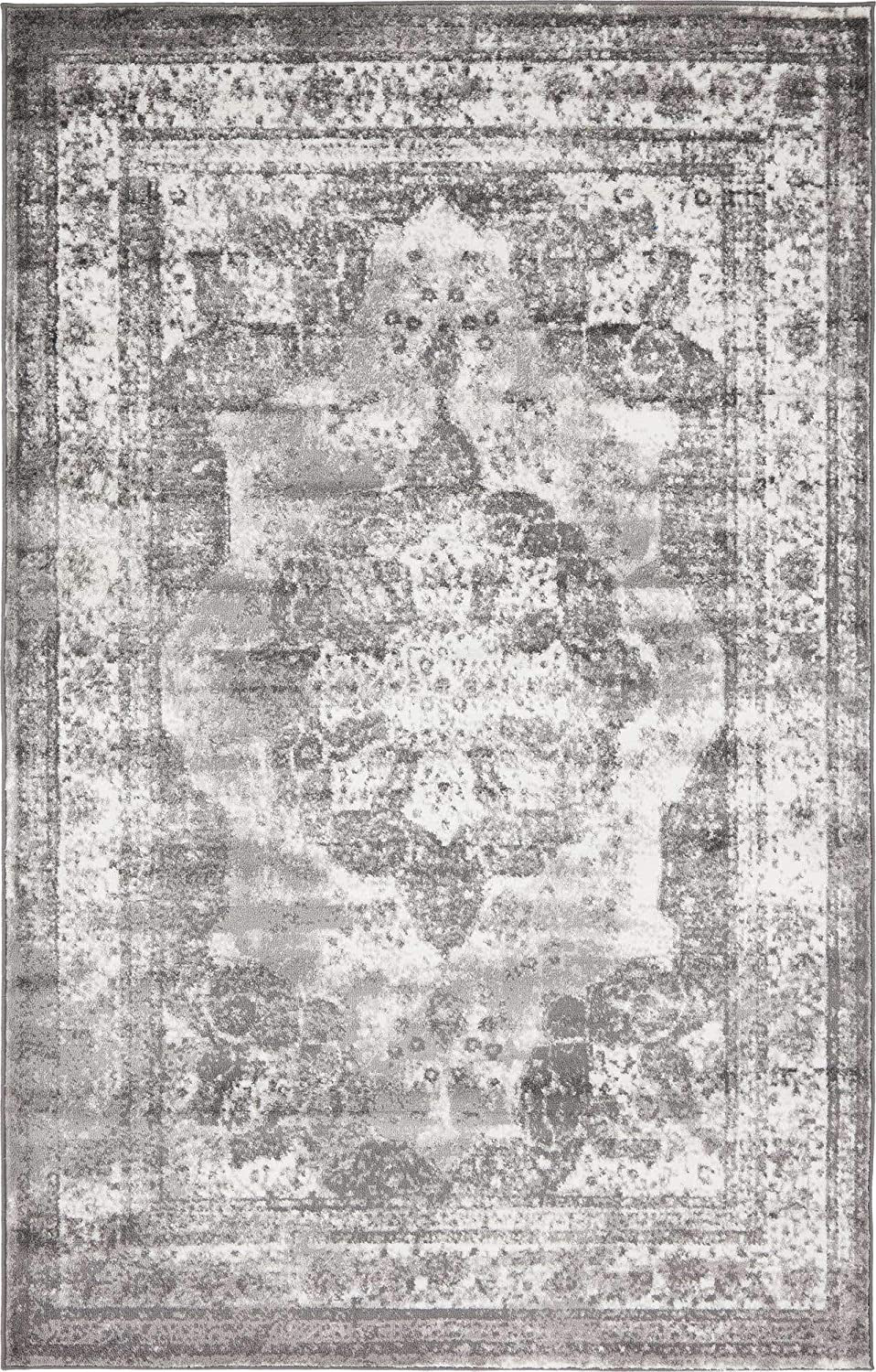 Unique Loom Sofia Collection Area Traditional Vintage Rug, French Inspired Perfect for All Home Décor, 4' 0 x 6' 0 Rectangular, Orange/Yellow