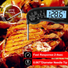 KULUNER TP-01 Waterproof Digital Instant Read Meat Thermometer with 4.6” Folding Probe Backlight & Calibration Function for Cooking Food Candy, BBQ Grill, Liquids,Beef（Red）
