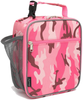 FlowFly Kids Lunch box Insulated Soft Bag Mini Cooler Back to School Thermal Meal Tote Kit for Girls, Boys, Pink Camo
