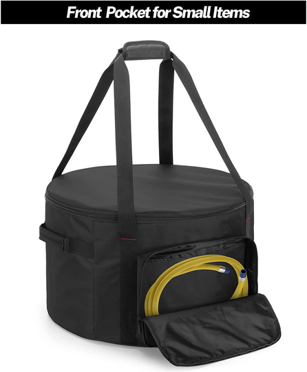 SAMDEW 19-Inch Outdoor Fire Pit Bag Compatible with Outland Firebowl Model 893 870 823, Firebowl Travel Carrying Case for 19-Inch Diameter Propane Gas Fire Pit, Black, Bag Only