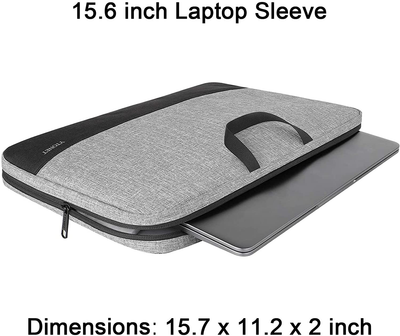 Ytonet Laptop Case, 15.6 inch TSA Laptop Sleeve Water Resistant Durable Computer Carrying Case for 15.6 inch HP, Dell, Lenovo, Asus Notebook, Gifts for Men Women, Grey