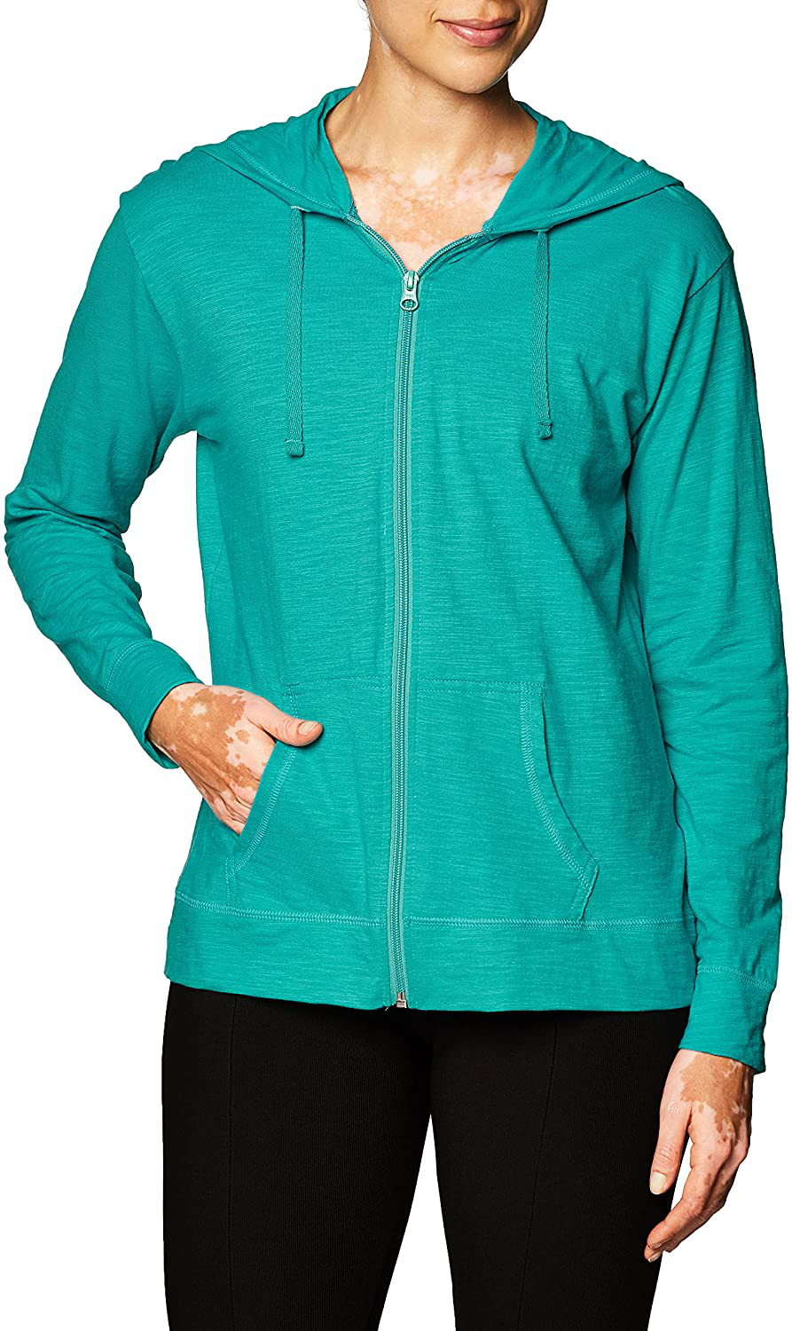 Hanes Women's Jersey Full Zip Hoodie