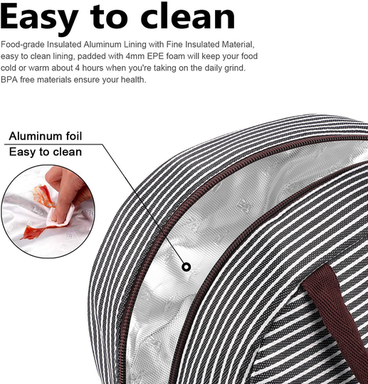 BALORAY Lunch Bag Tote Bag Lunch Bag for Women Lunch Box Insulated Lunch Container (Pink Flower)