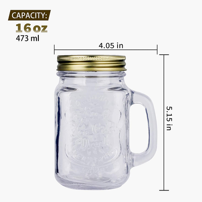 12 OZ Mason Jars Glass Regular Mouth Canning Jars with Airtight Lids & regular Lids,Glass Canning Jars Ideal for Jellies,Yogurt, Drinking, Jam, Salad,Jam,Shower Favors 6pcs