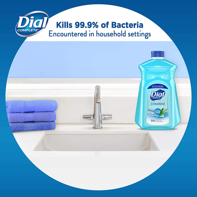 Dial Antibacterial Liquid Hand Soap Refill, Spring Water, 52 Fluid Oz (Pack of 3)