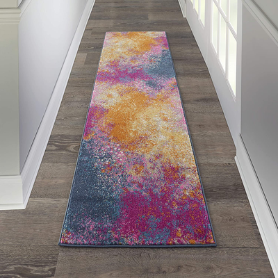 Nourison Passion Bohemian Abstract Sunburst 2'2" x 7'6" Area Rug, (8' Runner)