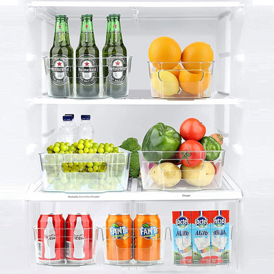Set Of 6 Refrigerator/Pantry Organizer Bins- BPA Free