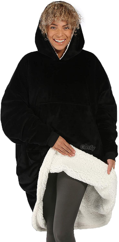 THE COMFY Original| Oversized Microfiber & Sherpa Wearable Blanket, Seen On Shark Tank, One Size Fits All