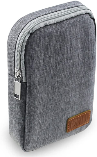 Electronic Accessories Bag,Digital Gadget Organizer Case,Gray Nylon Travel Gear Storage Carrying Sleeve Pouch for Cable,USB,Earphones,Portable Hard Drives,Power Banks