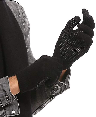Touch Screen Gloves for Men and Women Winter Non-slip Plus Velvet Thick Warm Knitted Wool Gloves