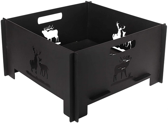 Portable Plug Fire Pit, Heavy Duty Outdoor Living FirePit for Wilderness Camping 15.8"