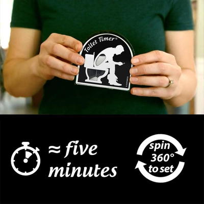 Toilet Timer by Katamco (Classic), Funny Gifts for Men, Husband, Dad, Fathers Day, Birthday Gag