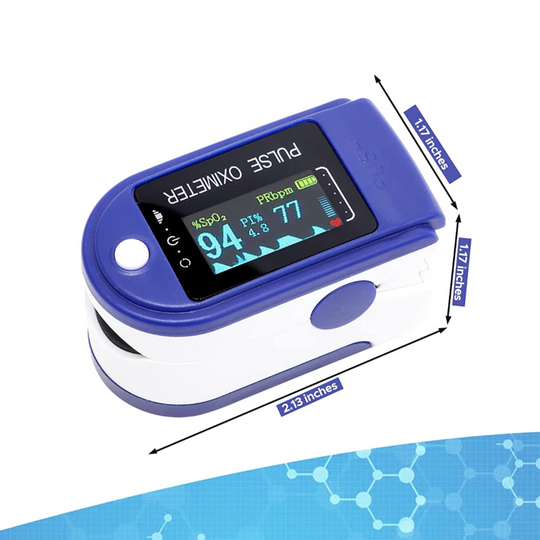 Finger Pulse Oximeter and OLED Display with Lanyard and Batteries