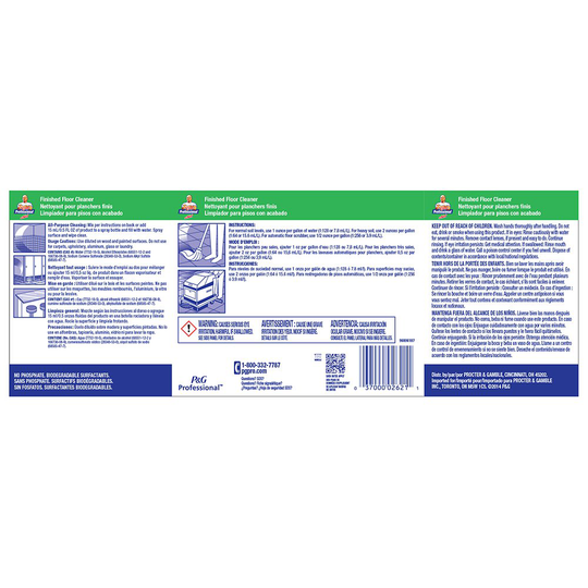 P&G Professional Floor Cleaner from Mr. Clean Professional, Bulk Liquid Concentrate fro Hardwood, tile or Terrazo Floors, Commercial Use, Lemon Scent, 1 Gal. (Case of 3) - PGC02621CT,Yellow