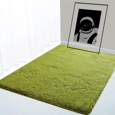 BOYASEN Ultra Soft Indoor Modern Area Rugs Fluffy Living Room Carpets for Children Bedroom Home Decor Nursery Rug (3 x 5 ft, Green)