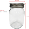 TACKTIMES Regular Mason Jar with Silver Mason Storage Split-Type Lids Leak Proof for Food Storage 500ML (Type 1)