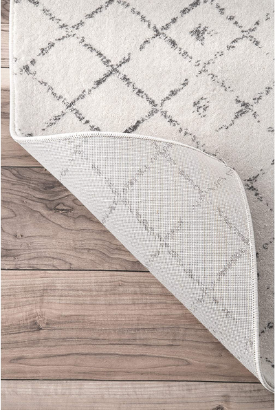 nuLOOM Moroccan Blythe Runner Rug, 2' x 6', Grey/Off-White