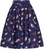 GRACE KARIN Women Vintage Pleated A-line Midi Skirts (Multi-Colored)