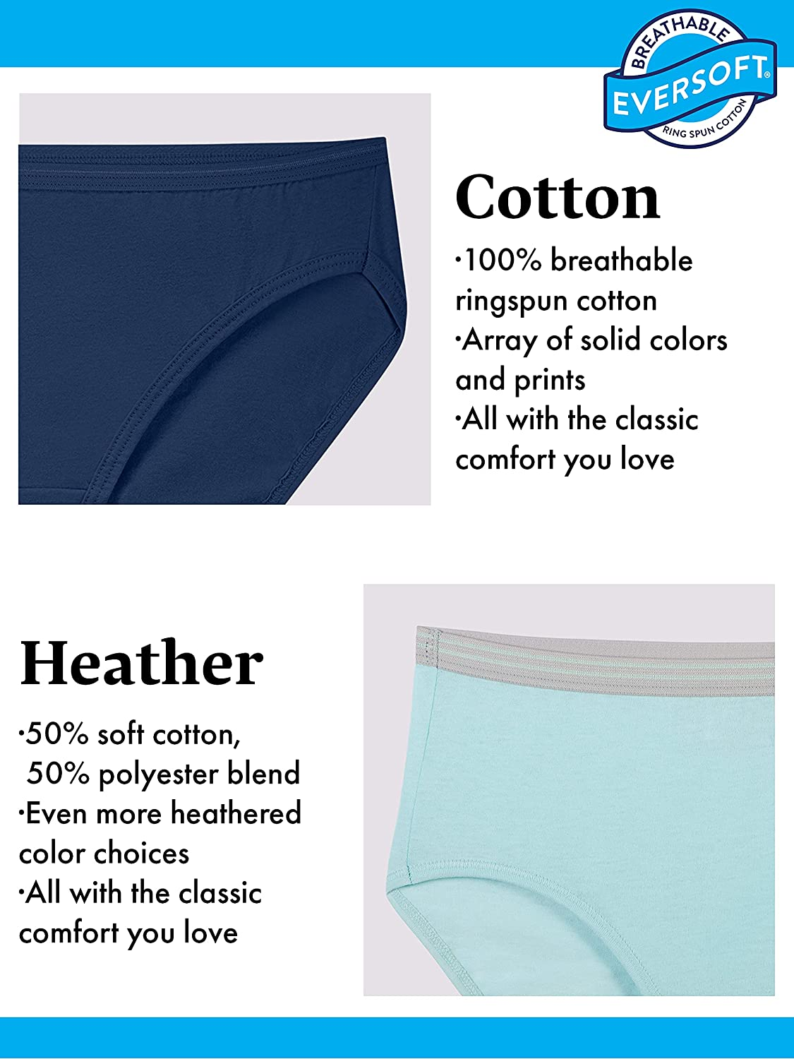 Women's Fruit of the Loom 6 Pack Low Rise Hipster Assorted