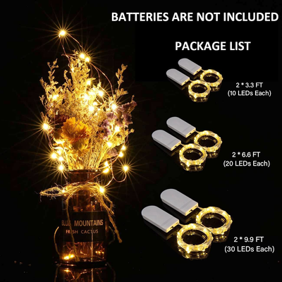 6 Pack Battery Operated Fairy Light - Multi Length Starry String Lights with 120 Mini LEDs