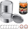 ORIJOYNA 30pcs Canning Lids with Bands - for Regular Mason Ball, Kerr Jars Mouth Split-Type Canning Lid - Airtight Leakproof Storage Seals Rings (30-Count, 70mm)