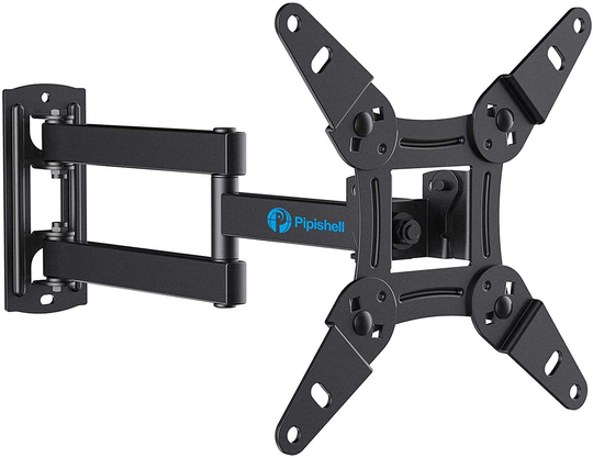 Full Motion TV Monitor Wall Mount Bracket Articulating Arms Swivels Tilts Extension Rotation for Most 13-42 Inch LED LCD Flat Curved Screen TVs & Monitors, Max VESA 200x200mm up to 44lbs by Pipishell