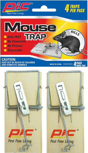 Wood Mouse Traps - 4pk
