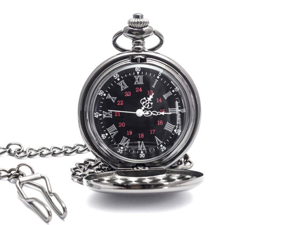 Engraved Wedding Anniversary Pocket Watch with Chain for Husband, a Classy Gift Set for Him with Elegant Gift Box, 1 Year Anniversary Gift Clock