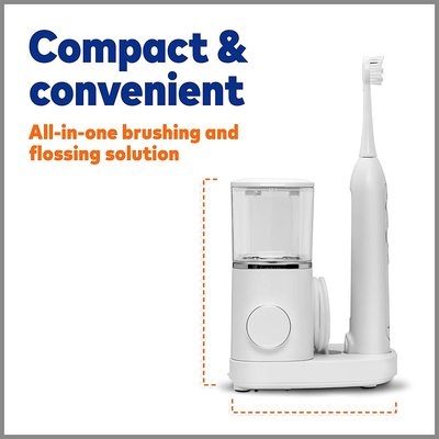 Waterpik Sonic-Fusion 2.0 Professional Flossing Toothbrush, Electric Toothbrush and Water Flosser Combo In One, White