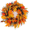 Heflashor 15.2" Sunflower Fall Wreath for Front Door Flower Door Wreath, Halloween Artificial Sunflower Wreath Yellow Flower Door Wreath Summer Autumn Wreath for Thanksgiving Decor (Sunflower)