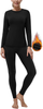 Joalena Women's Thermal Underwear Pajamas Set - Ultra-Soft Fleece Lined Long Johns Athletic Base Layer Top & Bottoms Suits