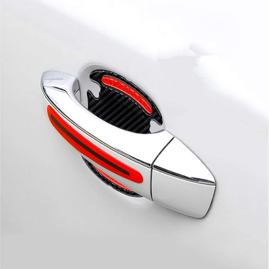 Car Outer Wrist Door Handle Reflective Stickers Universal Safety Reflective Warning Scratch Resistant Stickers 8PCS