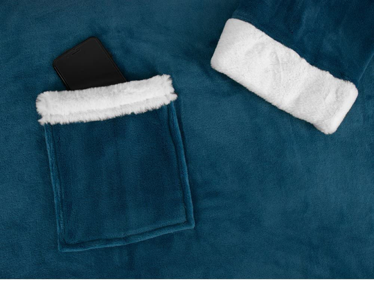 Deluxe Cozy Sherpa or Fleece Adult Wearable 70" Blanket with Sleeves for Men & Women