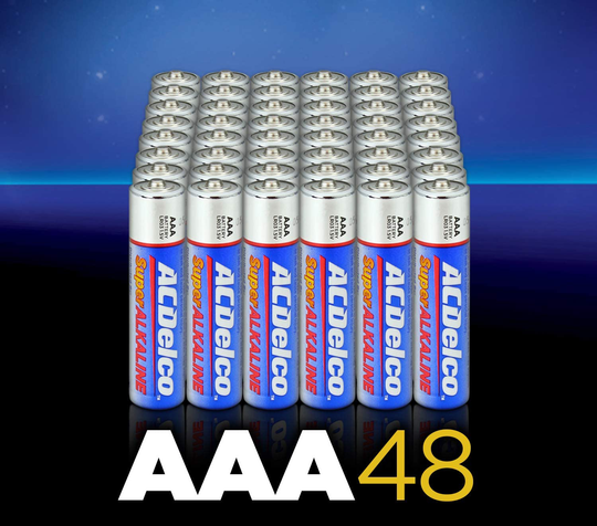 ACDelco 48-Count AAA Batteries, Maximum Power Super Alkaline Battery, 10-Year Shelf Life