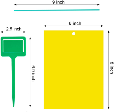 48 Pcs Fruit Fly Trap, Sticky Gnat Traps for Indoor and Outdoor, Insect Killer for Flying Plant Insect Such as Mosquitos, Aphids, Leafminers, Fungus Gnats