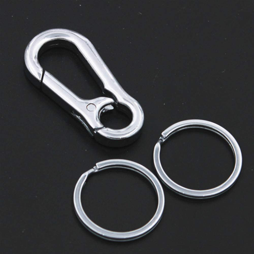 Metal Carabiner Clip Keychain Clip Rings Metal Key Chain, Carabiner Clip Keyring Holder Organizer for Car - Key Finder Jewelry and Art Crafts Gift ( 3PCS)