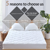 Full Mattress Pad Cover Pillowtop Overfilled Cooling 8-23 Inch Deep Pocket Quilted Fitted Bed Topper with Sonw Down Alternative