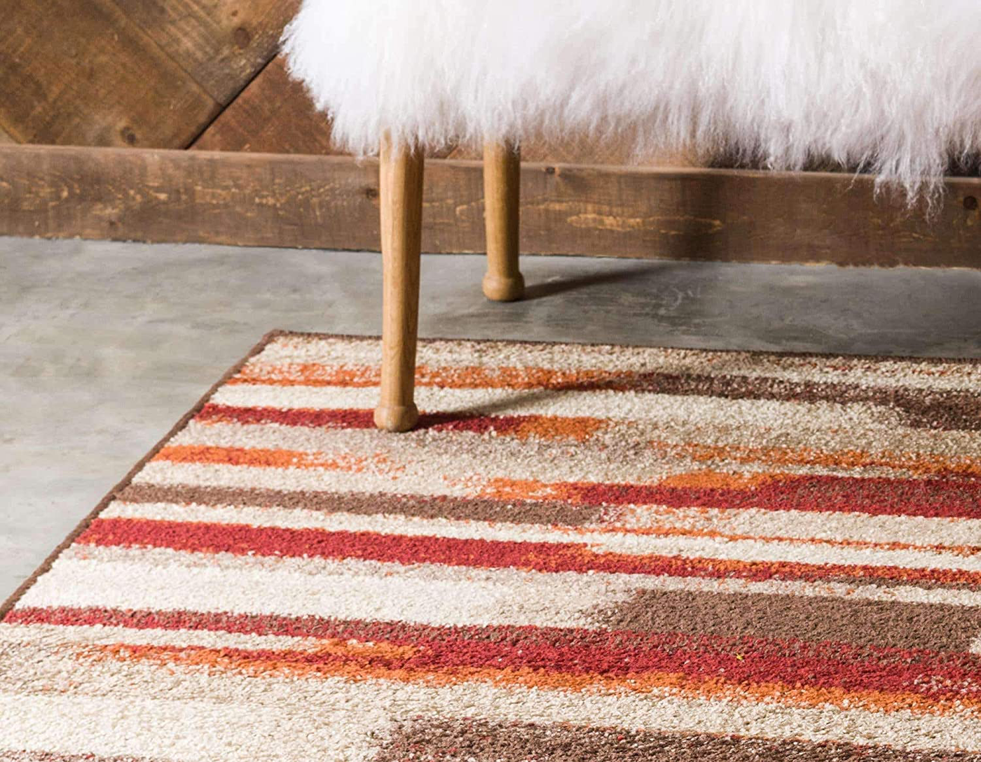 Unique Loom Autumn Collection Casual Gradient Warm Toned Runner Rug, 2 x 6 Feet, Multi/Beige