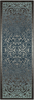 Maples Rugs Pelham Vintage Runner Rug Non Slip Washable Hallway Entry Carpet [Made in USA], 1'8 x 5, Charcoal/Radiant Blue