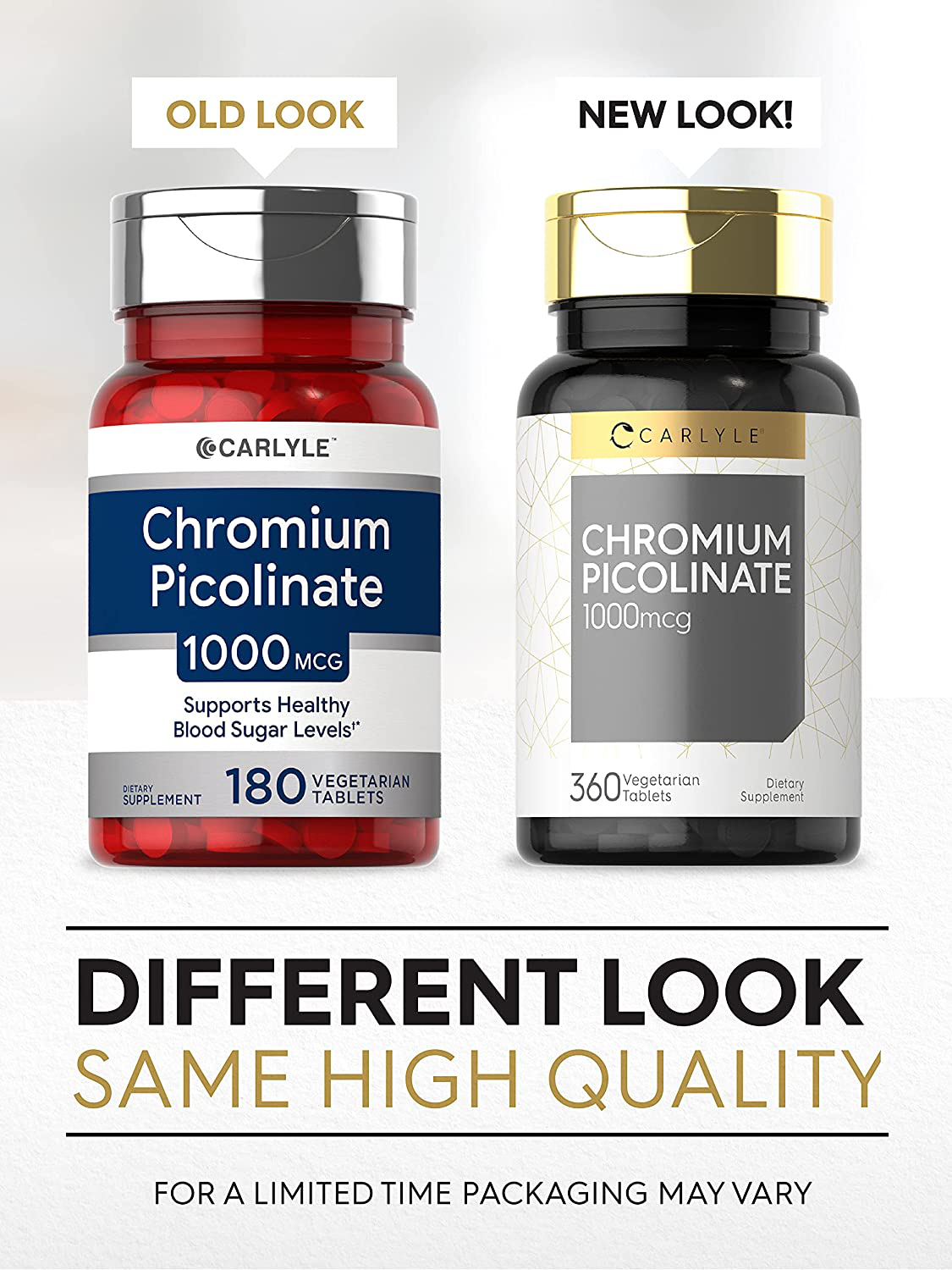 Ultra Chromium Picolinate 1000mcg | 360 Tablets | Supports Weight Management | Vegetarian, Non-GMO, Gluten Free | by Carlyle